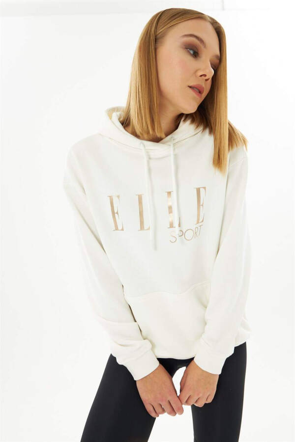 ELLE Sport Women's Hooded Sweatshirt with Glittery Pockets - 2