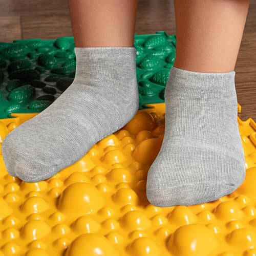 ELUTONG Non Slip Toddler Socks, Boy Socks with Grips 15 Pairs Anti Skid Kids Low Cut Socks for Baby Infant(0-7 Years) - 35