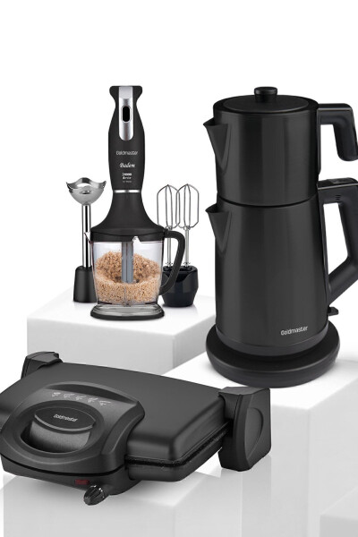 Elvan Electric Kitchen Dowry Set 3 Piece Wedding Package Black - 1