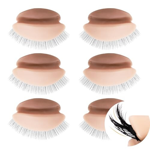 Embagol Double-layer Replacement Eyelids Replaced Eyelids for Lash Extension Practice Lash Mannequin Head Training for Beginners - 1