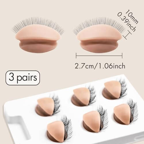 Embagol Double-layer Replacement Eyelids Replaced Eyelids for Lash Extension Practice Lash Mannequin Head Training for Beginners - 7