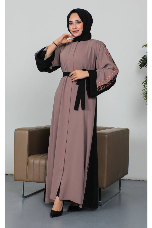 Embroidered Cupra Fabric Abaya - 1