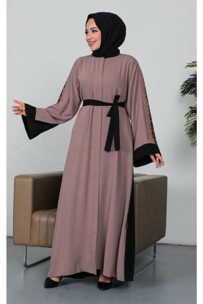 Embroidered Cupra Fabric Abaya - 11