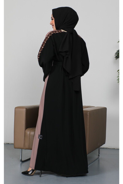 Embroidered Cupra Fabric Abaya - 13