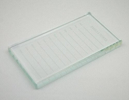 EMILYSTORES Crystal Tray Glass Eye Lash Stand Pallet Holder for Eyelash Extensions 4.5X2.5X0.4 Inch 1PC - 1