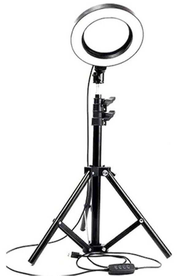 Emsa Led Tripod Işıklı Telefon Tutucu Makyaj Işığı Ring Light 14 Inç 2.1 Metre Tripod - 5