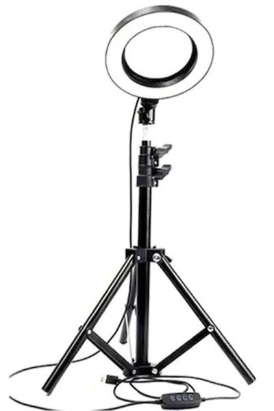 Emsa LED Tripod Telefon Tutish Makyaj Chiroqi Ring Light 14 Dyuym 2.1 metr Tripod - 5