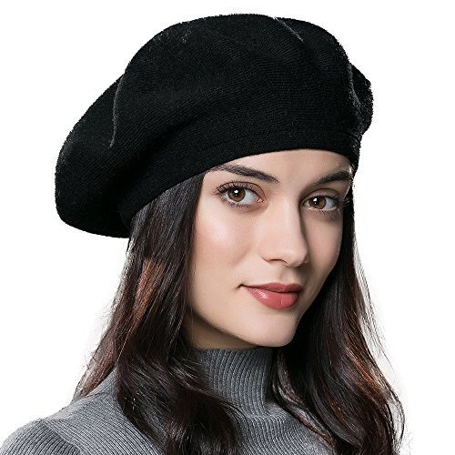 ENJOYFUR Ayollar uchun qishki beret shlyapa to'qilgan beanie qalpoq kuz qish shlyapa fransuz klassik beret - 1