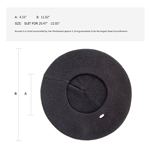 ENJOYFUR Ayollar uchun qishki beret shlyapa to'qilgan beanie qalpoq kuz qish shlyapa fransuz klassik beret - 6