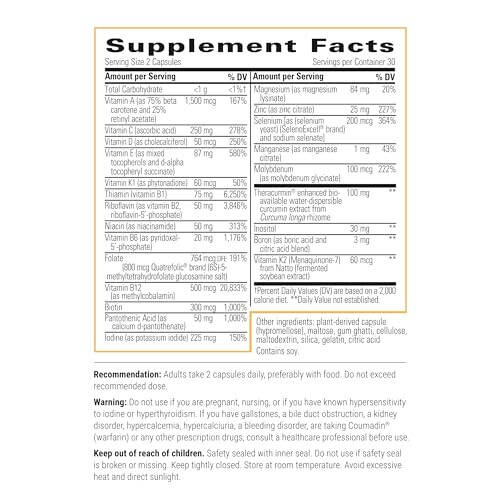 Entegre Tedaviler Klinik Besinler HP - C Vitamini, Çinko, Biyotin ve B12 Vitamini İçeren Multivitamin - Erkekler ve Kadınlar İçin Antioksidan Destek Takviyesi* - Süt Ürünleri İçermez - 60 Kapsül - 2