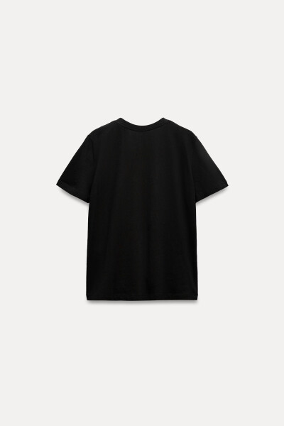 ENZYME FINISH COTTON T-SHIRT - Black - 20