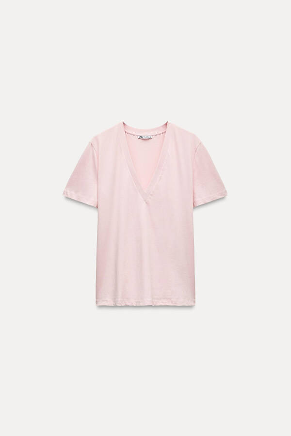 ENZYME FINISH COTTON T-SHIRT - Light Pink - 22