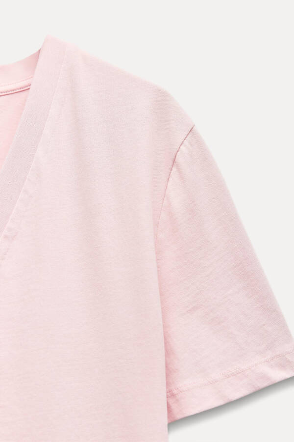 ENZYME FINISH COTTON T-SHIRT - Light Pink - 24