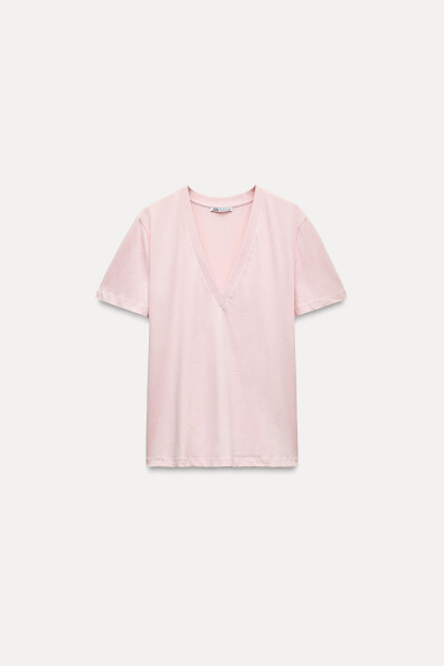 ENZYME FINISH COTTON T-SHIRT - Light Pink - 6