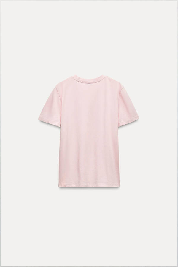 ENZYME FINISH COTTON T-SHIRT - Light Pink - 7