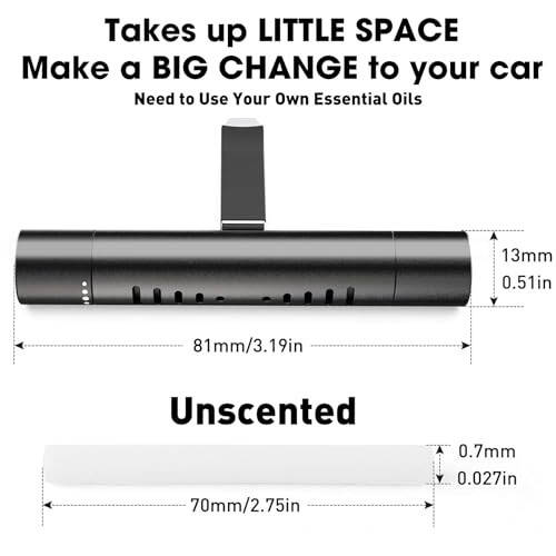 EORRZZY 2 taʼsirli avtomobil havo tozalagich diffuzori ventilyatsiya kliplari avtomobil bezak aksessuarlari uchun 12 ta toʻldirish tayoqchalari bilan avtomobil, ofis, oshxona, hammom, uy hayvonlari uylari uchun - 2