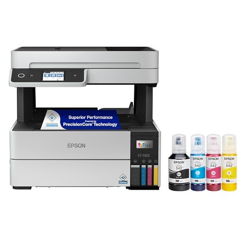 Epson EcoTank Pro ET-5150 Kablosuz Renkli Çok Fonksiyonlu Süper Tanklı Yazıcı, Tarayıcı, Fotokopi, Otomatik Belge Besleyici, Büyük, Beyaz - 3