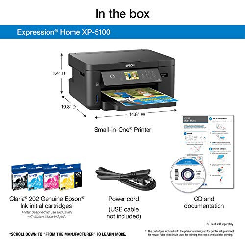 Epson Expression Home XP-5100 Беспроводной цветной фотопринтер со сканером и копиром, готов к Modazone Dash Replenishment - 5