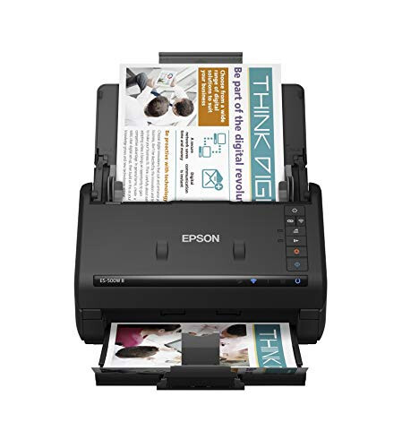 Epson Workforce ES-500W II Kablosuz Renkli Çift Taraflı Masaüstü Belge Tarayıcı PC ve Mac için & EcoTank ET-2850 Kablosuz Renkli Hepsi Bir Arada Kartuşsuz Süper Tank Yazıcı Tarayıcıyla - 2