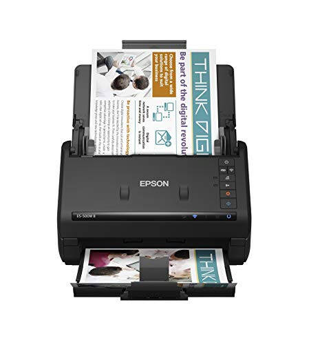 Epson Workforce ES-500W II Wireless Color Duplex Desktop Document Scanner for PC and Mac & EcoTank ET-2850 Wireless Color All-in-One Cartridge-Free Supertank Printer with Scan - 2