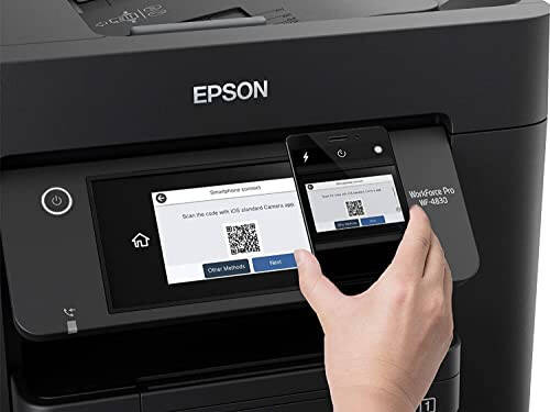 Epson Workforce Pro WF-4833 Wireless All-in-One Color Inkjet Printer, Black - Print Scan Copy Fax - 4.3