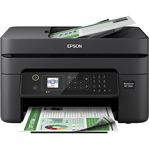 Epson Workforce WF-2930 Wireless All-in-One Printer with Scan, Copy, Fax, Auto Document Feeder, Automatic 2-Sided Printing and 1.4