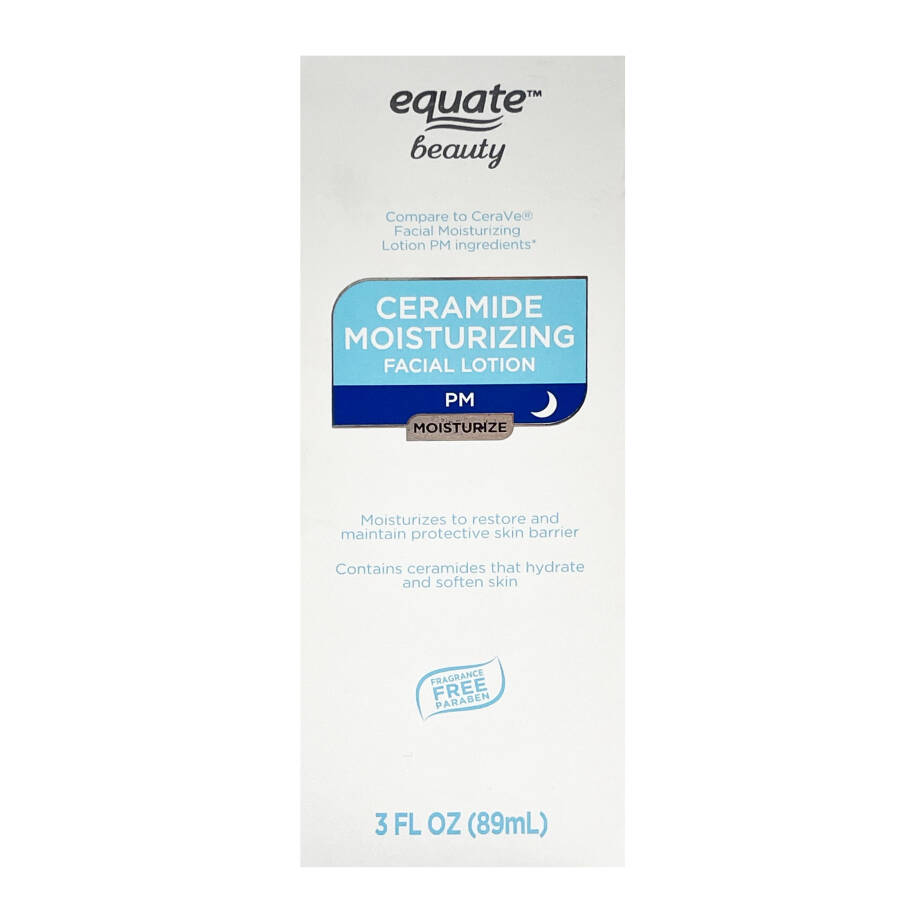 Equate PM Lotion, Fragrance - Free, Oil-Free 3oz. - 2