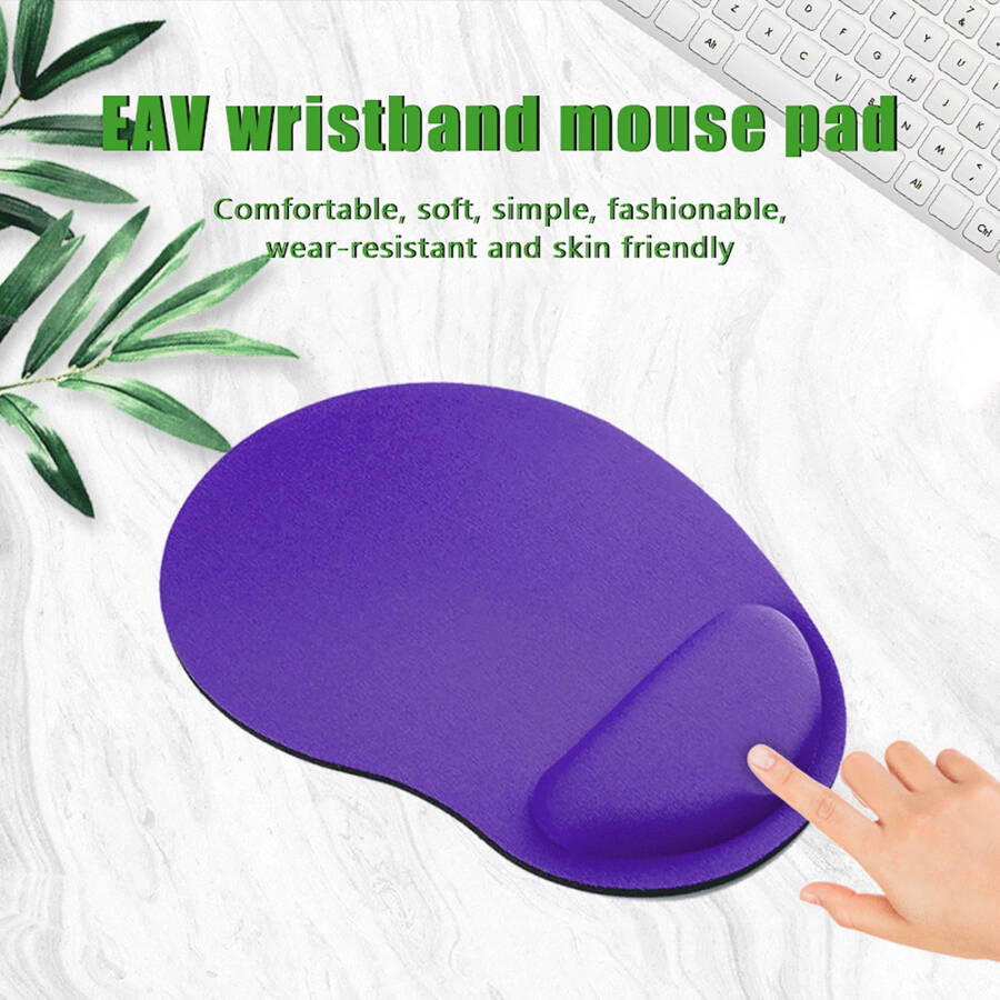 Ergonomic Mouse Pad with Wrist Rest. Solid Color, Durable, Portable and Comfortable Mousepad Desk Mat. Perfect for Computers, Laptops and Office Supplies. - 2