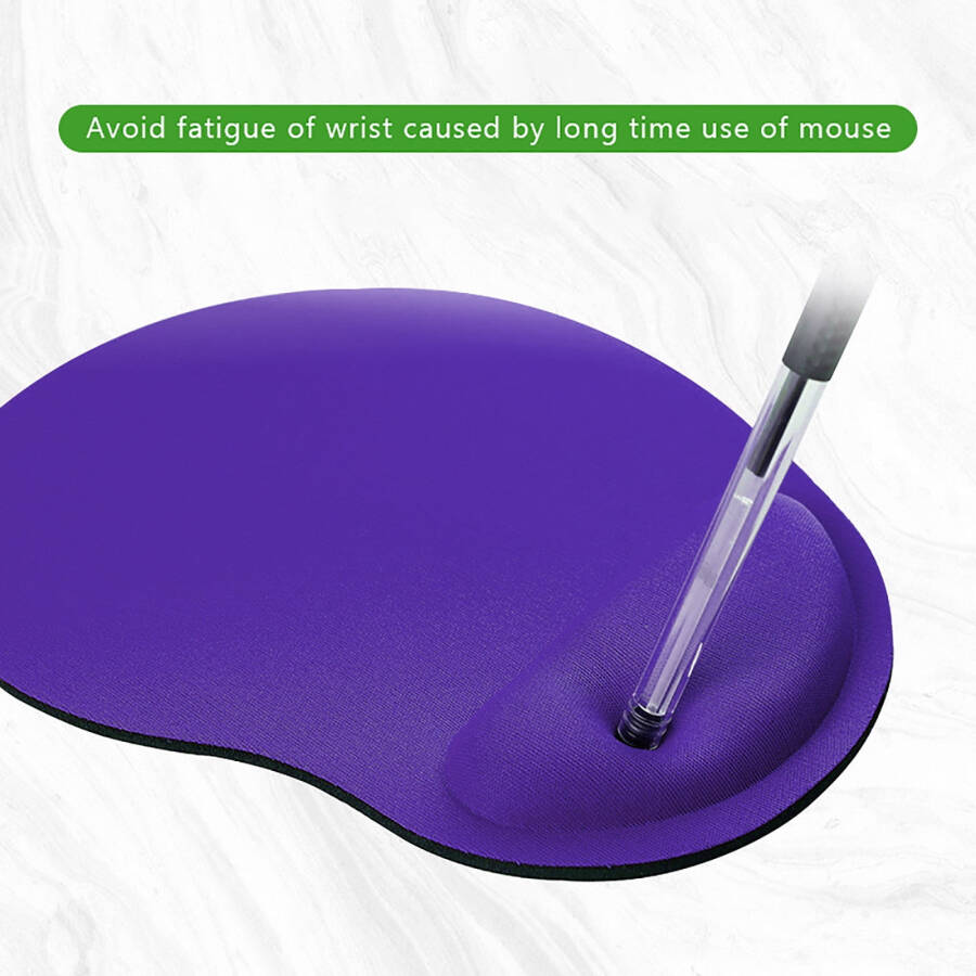 Ergonomic Mouse Pad with Wrist Rest. Solid Color, Durable, Portable and Comfortable Mousepad Desk Mat. Perfect for Computers, Laptops and Office Supplies. - 4