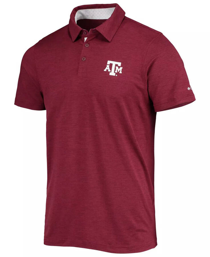 Erkaklar uchun bordo Texas A&M Aggies Tech Trail kosmik bo'yalgan Omni-Shade polo ko'ylagi to'liq chuqurlikda - 3