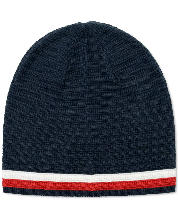 Erkaklar uchun chiziqli chekkali Beanie osmon kapitani - 4