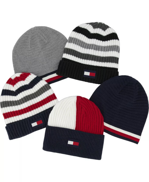 Erkaklar uchun chiziqli chekkali Beanie osmon kapitani - 3