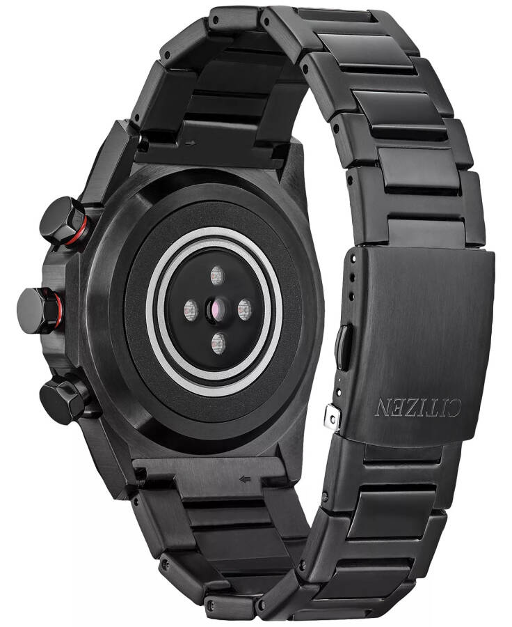 Erkaklar uchun CZ Smart Hybrid qora rangli zanglamaydigan po'lat bilaguzukli aqlli soat 44 mm qora - 3