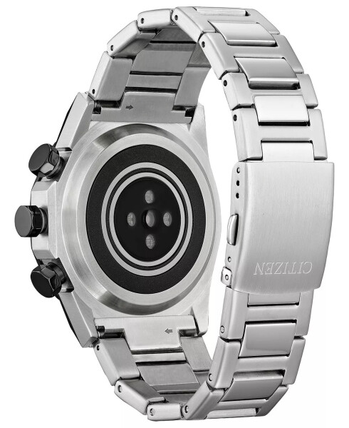 Erkaklar uchun CZ Smart Hybrid zanglamaydigan po'lat bilaguzukli aqlli soat 44mm kumush - 3