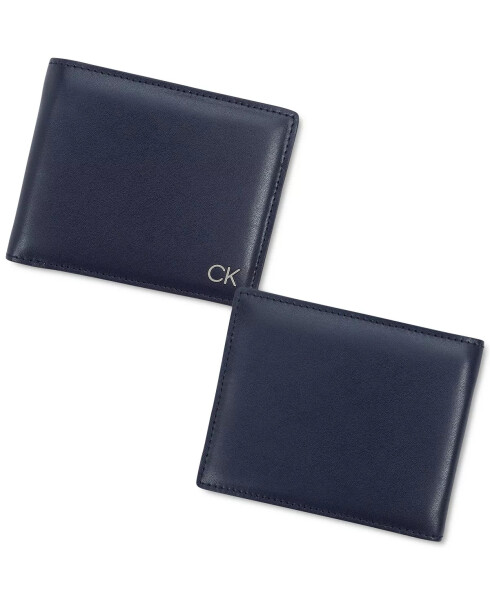 Erkaklar uchun Delfin Charm RFID Slimfold hamyon Navy - 5