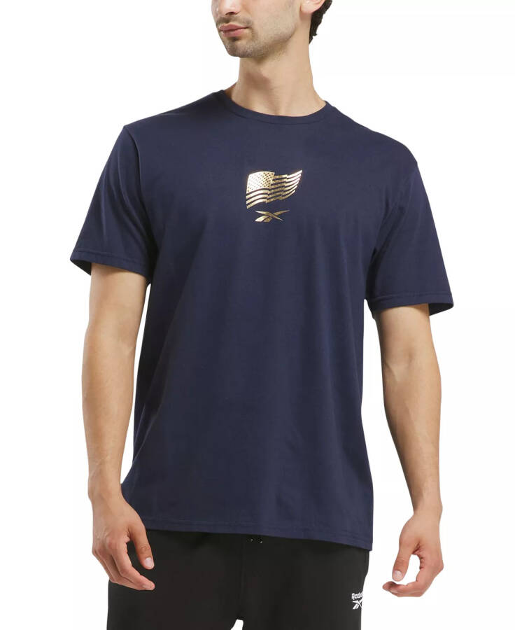 Erkaklar uchun Medal State of Mind Grafik Regular Fit T-shirt Navy - 1