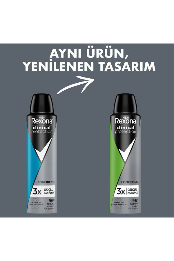 Erkaklar uchun Men Clinical Protection Sprey Deodoranti Confidence 96 soat himoya 150 Ml X2 - 12