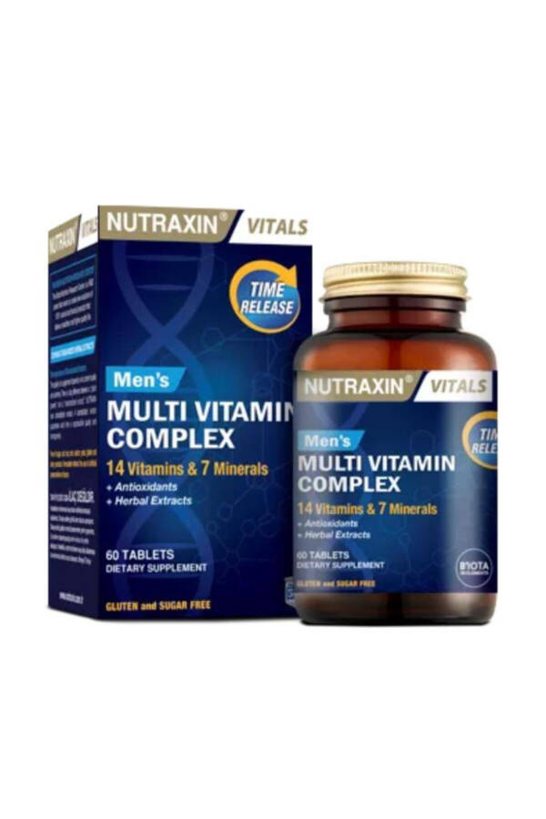 Erkaklar uchun Multi Vitamin va Minerallar Kompleksi Qo'shimcha Oziq-ovqat Mahsuloti 60 Tablet - 9