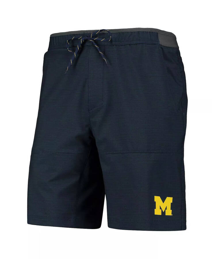 Erkaklar uchun Navy Michigan Wolverines Twisted Creek Omni-Shield Shortlari Navy - 3