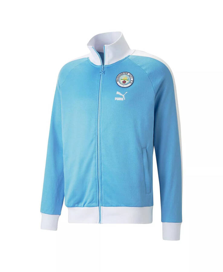 Erkaklar uchun osmon ko'k Manchester City ftblHeritage T7 Raglan to'liq fermuarlı treni kurtka Osmon ko'k - 3