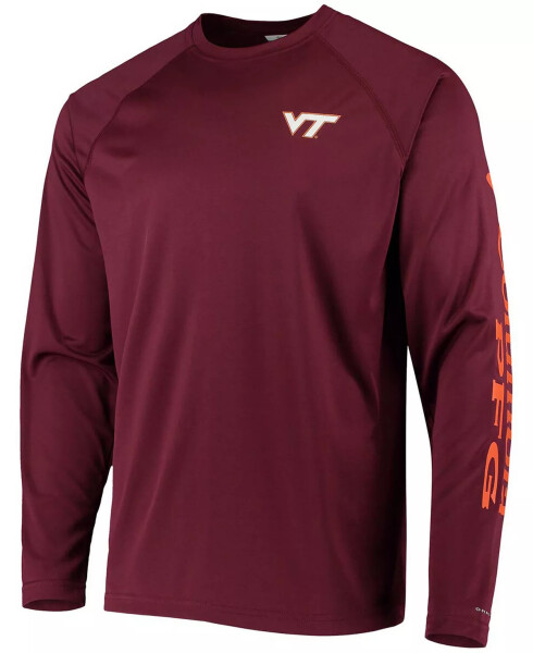 Erkaklar uchun PFG Maroon Virginia Tech Hokies Terminal Tackle Omni-Shade Uzoq Yengli Futbolka Maroon - 3