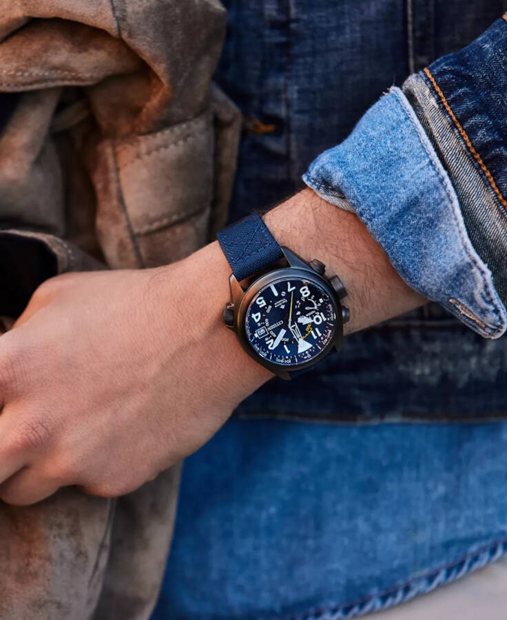 Erkaklar uchun Promaster Land Eco-Drive Navy Naylon Tasma Soati 47mm Navy - 4