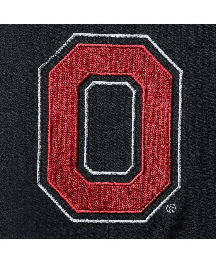 Erkaklar uchun qora Ohio State Buckeyes katta va uzun Tamiami Omni-Shade tugmali ko'ylak Qora - 2