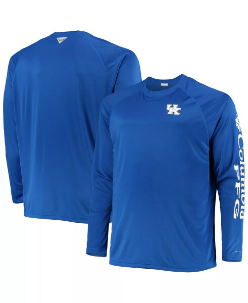 Erkaklar uchun Royal Kentucky Wildcats Big and Tall Terminal Tackle Omni-Shade uzun yengli Raglan futbolkasi Royal - 1