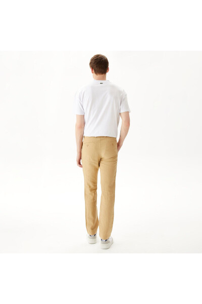 Erkaklar uchun Slim Fit Chino bej shimi - 9