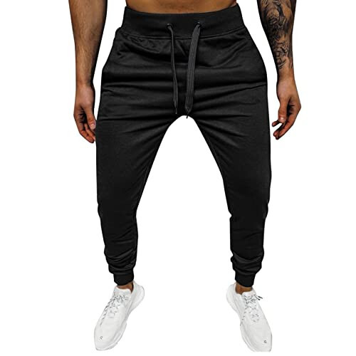 Erkaklar uchun Slim Fit Terleşiği, Erkaklar Jogger Shimini Yengil Paxta Qayishli Cho'ziluvchan Sport Terleşiği Cho'ntakli - 1