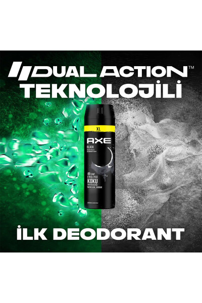 Erkaklar uchun sprey dezodorant Black Xl 48 soat ta'sirli hid 200 ml X3 dona - 22