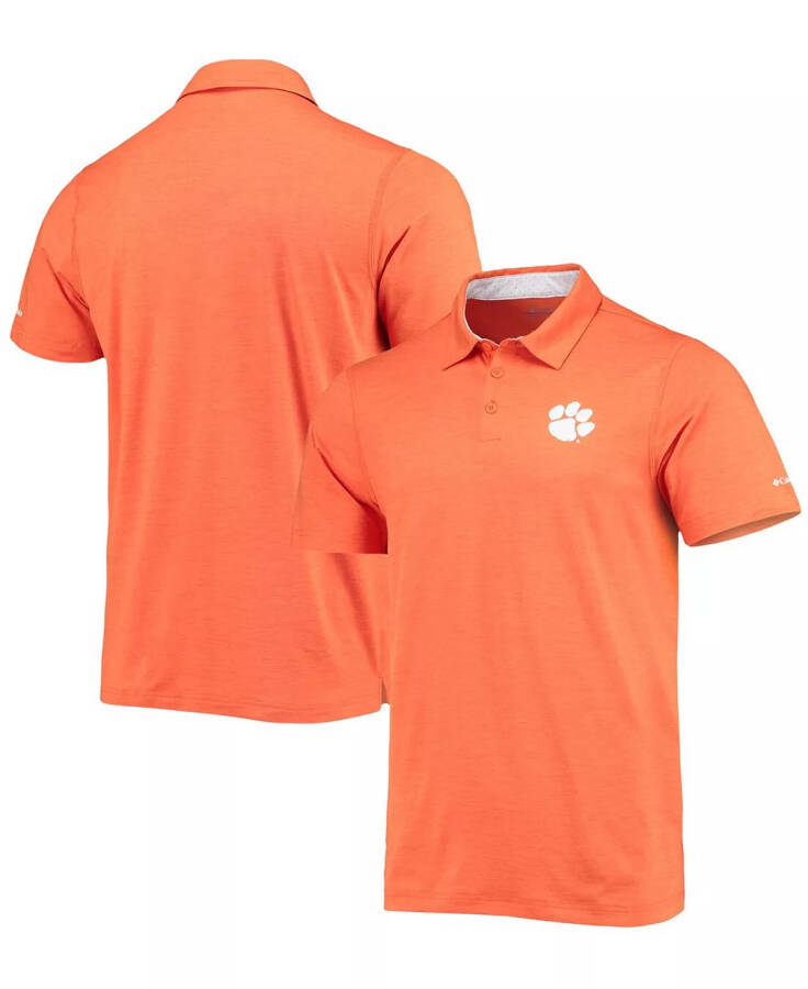 Erkaklar uchun to'q sariq Clemson Tigers Tech Trail Space Dye Omni-Shade Polo to'q sariq - 1