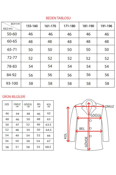 Erkaklar uchun uzun palto - 6050 - LACI - 5