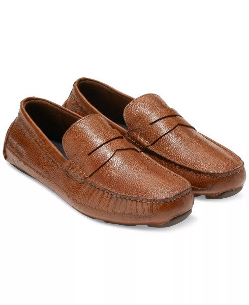 Erkaklar uchun Wyatt Slip-On Penny Haydovchilar Britaniya Tan - 4